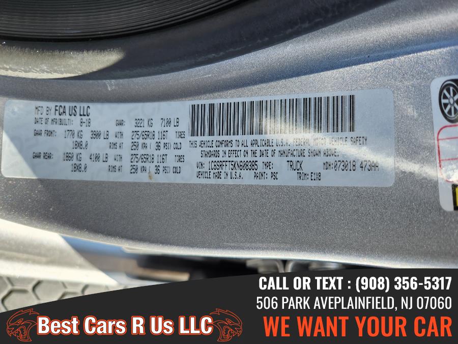 2019 Ram 1500 Big Horn 4x4 Crew Cab 5''7" Box, available for sale in Plainfield, New Jersey | Best Cars R Us LLC. Plainfield, New Jersey 2019 Ram 1500 Big Horn 4x4 Crew Cab 5''7" Box, available for sale in Plainfield, New Jersey | Best Cars R Us LLC. Plainfield, New Jersey