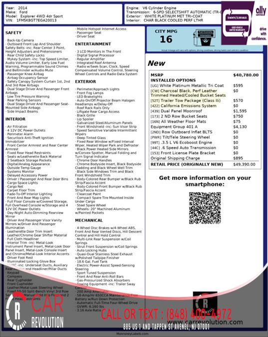 2014 Ford Explorer Sport, available for sale in Avenel, New Jersey | Car Revolution. Avenel, New Jersey 2014 Ford Explorer Sport, available for sale in Avenel, New Jersey | Car Revolution. Avenel, New Jersey