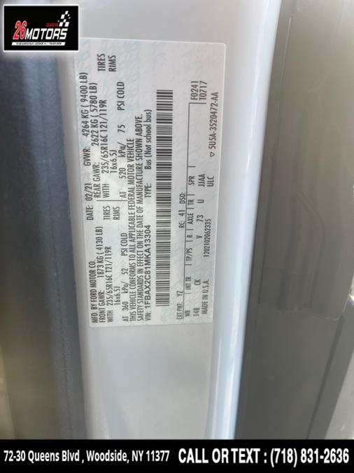 2021 Ford Transit Passenger Wagon T-350 148" Med Roof XLT RWD, available for sale in Woodside, New York | 26 Motors Queens. Woodside, New York 2021 Ford Transit Passenger Wagon T-350 148" Med Roof XLT RWD, available for sale in Woodside, New York | 26 Motors Queens. Woodside, New York