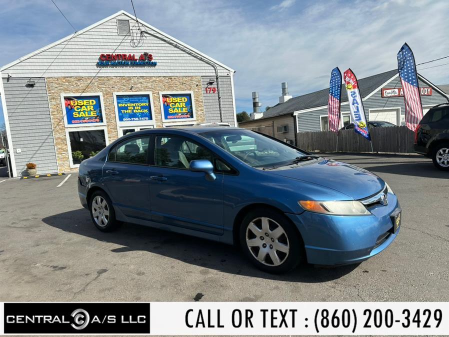2007 Honda Civic Sdn 4dr AT LX, available for sale in East Windsor, Connecticut | Central A/S LLC. East Windsor, Connecticut 2007 Honda Civic Sdn 4dr AT LX, available for sale in East Windsor, Connecticut | Central A/S LLC. East Windsor, Connecticut