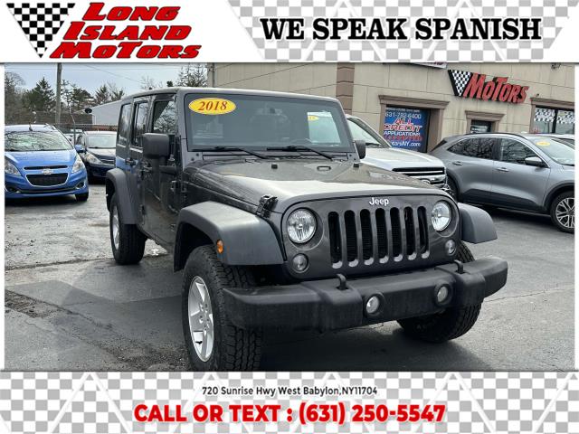 2018 Jeep Wrangler JK Unlimited Sport S 4x4, available for sale in West Babylon, New York | Long Island Motors. West Babylon, New York 2018 Jeep Wrangler JK Unlimited Sport S 4x4, available for sale in West Babylon, New York | Long Island Motors. West Babylon, New York