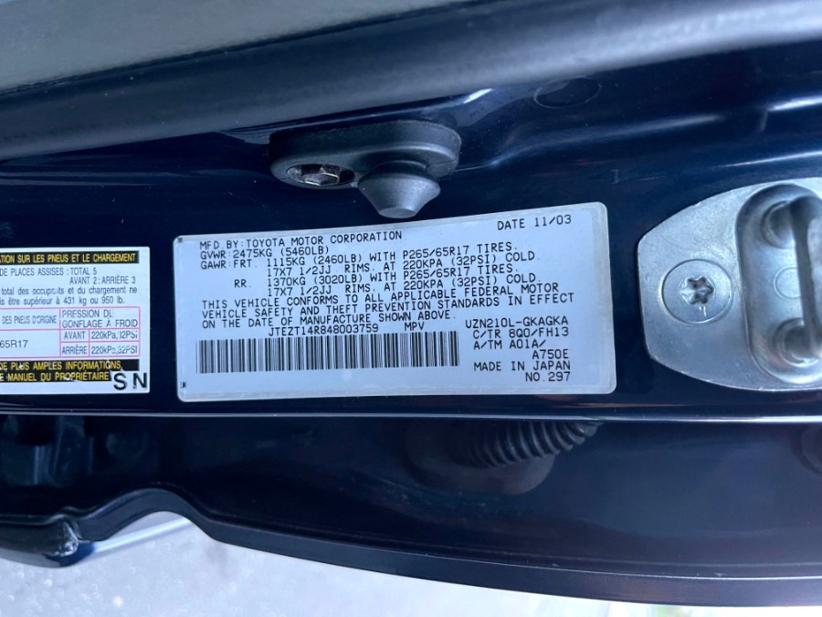 2004 Toyota 4Runner 4dr SR5 Sport V8 Auto (Natl), available for sale in Lake Forest, California | Pacific Green Line. Lake Forest, California 2004 Toyota 4Runner 4dr SR5 Sport V8 Auto (Natl), available for sale in Lake Forest, California | Pacific Green Line. Lake Forest, California