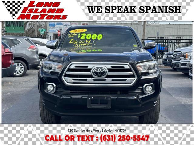 2018 Toyota Tacoma Limited Double Cab 5'' Bed V6 4x4 AT (Natl), available for sale in West Babylon, New York | Long Island Motors. West Babylon, New York 2018 Toyota Tacoma Limited Double Cab 5'' Bed V6 4x4 AT (Natl), available for sale in West Babylon, New York | Long Island Motors. West Babylon, New York