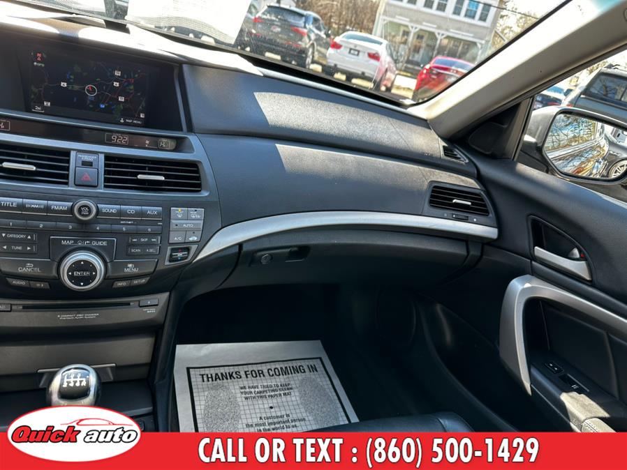 2011 Honda Accord Cpe 2dr V6 Man EX-L w/Navi, available for sale in Bristol, Connecticut | Quick Auto LLC. Bristol, Connecticut 2011 Honda Accord Cpe 2dr V6 Man EX-L w/Navi, available for sale in Bristol, Connecticut | Quick Auto LLC. Bristol, Connecticut