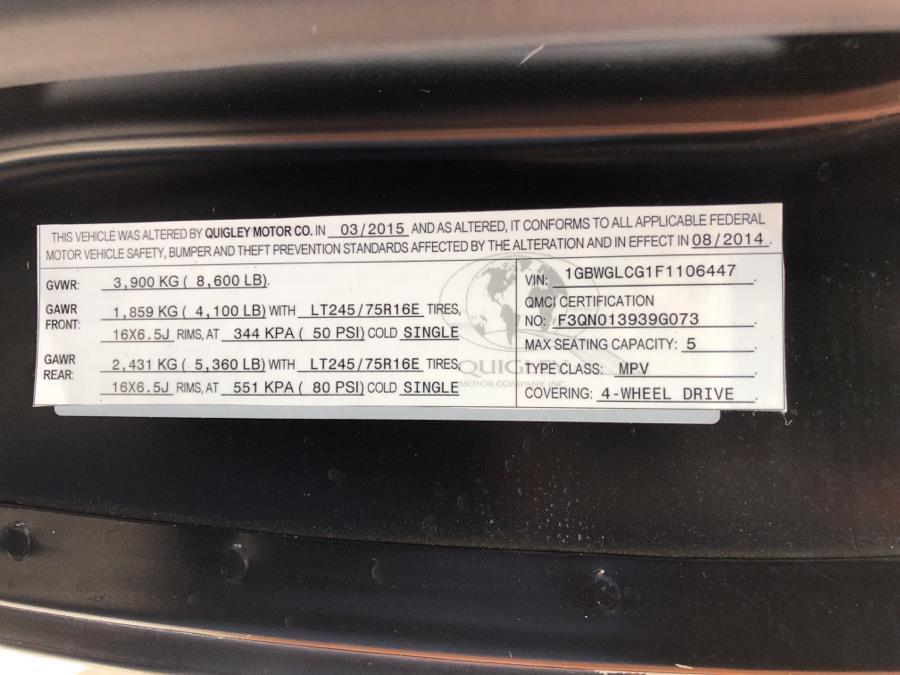 2015 Chevrolet Conversion Van 9 Pass 2500 4x4, available for sale in Waterbury, Connecticut | National Auto Brokers, Inc.. Waterbury, Connecticut 2015 Chevrolet Conversion Van 9 Pass 2500 4x4, available for sale in Waterbury, Connecticut | National Auto Brokers, Inc.. Waterbury, Connecticut