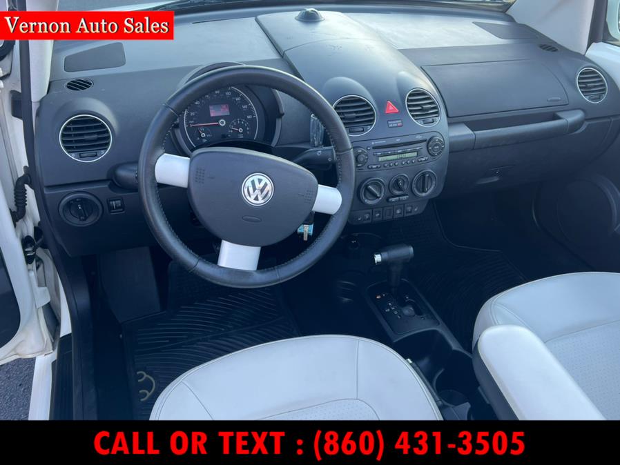 2007 Volkswagen New Beetle Convertible 2dr Auto PZEV Triple White, available for sale in Manchester, Connecticut | Vernon Auto Sale & Service. Manchester, Connecticut 2007 Volkswagen New Beetle Convertible 2dr Auto PZEV Triple White, available for sale in Manchester, Connecticut | Vernon Auto Sale & Service. Manchester, Connecticut