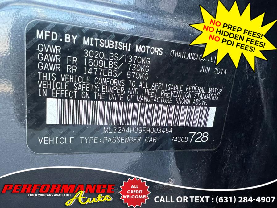2015 Mitsubishi Mirage 4dr HB CVT ES, available for sale in Bohemia, New York | Performance Auto Inc. Bohemia, New York 2015 Mitsubishi Mirage 4dr HB CVT ES, available for sale in Bohemia, New York | Performance Auto Inc. Bohemia, New York