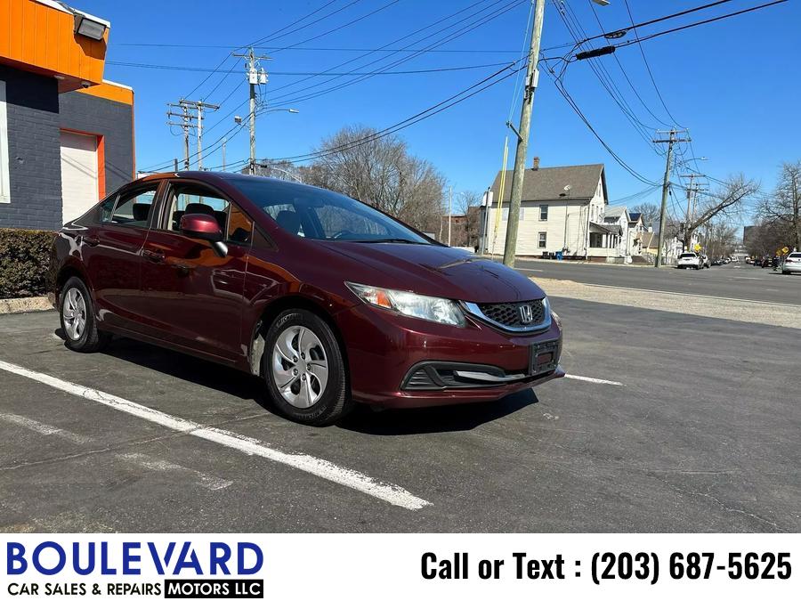 2013 Honda Civic LX Sedan 4D, available for sale in New Haven, Connecticut | Boulevard Motors LLC. New Haven, Connecticut