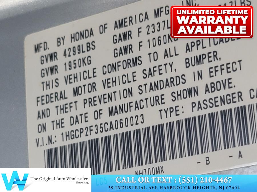 2012 Honda Accord Sdn 4dr I4 Auto LX, available for sale in Hasbrouck Heights, New Jersey | AW Auto & Truck Wholesalers, Inc. Hasbrouck Heights, New Jersey 2012 Honda Accord Sdn 4dr I4 Auto LX, available for sale in Hasbrouck Heights, New Jersey | AW Auto & Truck Wholesalers, Inc. Hasbrouck Heights, New Jersey