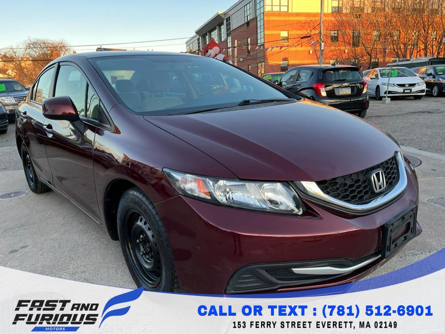 2013 Honda Civic Sdn 4dr Auto LX, available for sale in Everett, Massachusetts | Fast & Furious Motors. Everett, Massachusetts 2013 Honda Civic Sdn 4dr Auto LX, available for sale in Everett, Massachusetts | Fast & Furious Motors. Everett, Massachusetts