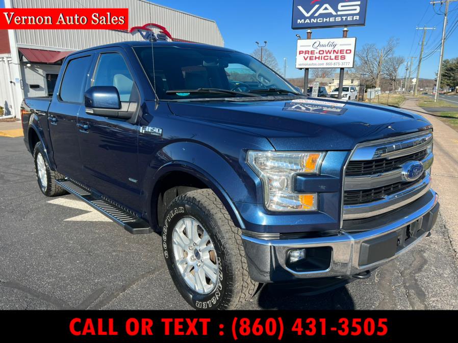 2016 Ford F-150 4WD SuperCrew 145" Lariat, available for sale in Manchester, Connecticut | Vernon Auto Sale & Service. Manchester, Connecticut 2016 Ford F-150 4WD SuperCrew 145" Lariat, available for sale in Manchester, Connecticut | Vernon Auto Sale & Service. Manchester, Connecticut