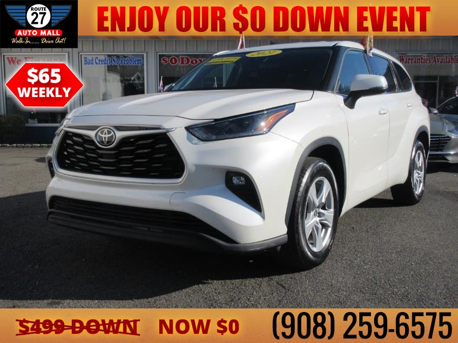 2021 Toyota Highlander LE FWD (Natl), available for sale in Linden, New Jersey | Route 27 Auto Mall. Linden, New Jersey 2021 Toyota Highlander LE FWD (Natl), available for sale in Linden, New Jersey | Route 27 Auto Mall. Linden, New Jersey