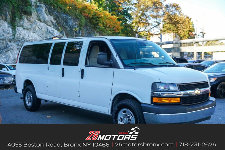 2020 Chevrolet Express Passenger RWD 3500 155" LT, available for sale in Bronx, New York | 26 Motors Auto Group. Bronx, New York 2020 Chevrolet Express Passenger RWD 3500 155" LT, available for sale in Bronx, New York | 26 Motors Auto Group. Bronx, New York