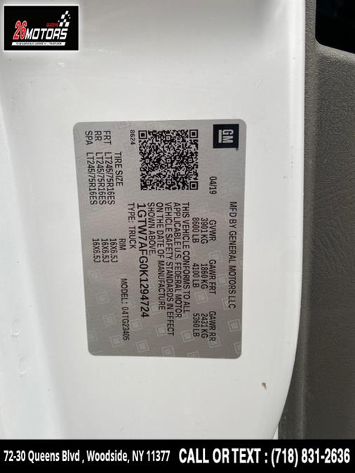 2019 GMC Savana Cargo Van RWD 2500 135", available for sale in Woodside, New York | 26 Motors Queens. Woodside, New York 2019 GMC Savana Cargo Van RWD 2500 135", available for sale in Woodside, New York | 26 Motors Queens. Woodside, New York