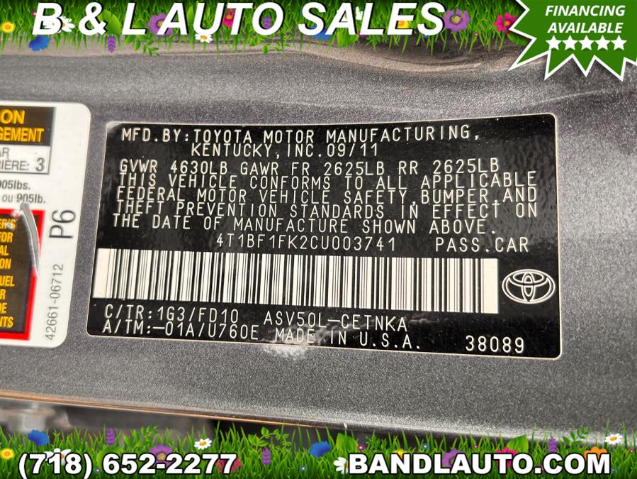 2012 Toyota Camry 4dr Sedan I4 Auto LE, available for sale in Bronx, New York | B & L Auto Sales LLC. Bronx, New York 2012 Toyota Camry 4dr Sedan I4 Auto LE, available for sale in Bronx, New York | B & L Auto Sales LLC. Bronx, New York