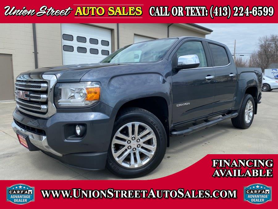 2017 GMC Canyon 4WD Crew Cab 140.5" SLT, available for sale in West Springfield, Massachusetts | Union Street Auto Sales. West Springfield, Massachusetts 2017 GMC Canyon 4WD Crew Cab 140.5" SLT, available for sale in West Springfield, Massachusetts | Union Street Auto Sales. West Springfield, Massachusetts