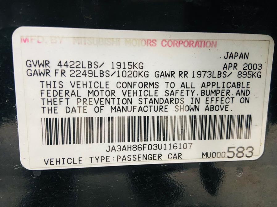 2003 Mitsubishi Lancer 4dr Sdn Evolution Manual, available for sale in Linden, New Jersey | East Coast Auto Group. Linden, New Jersey 2003 Mitsubishi Lancer 4dr Sdn Evolution Manual, available for sale in Linden, New Jersey | East Coast Auto Group. Linden, New Jersey
