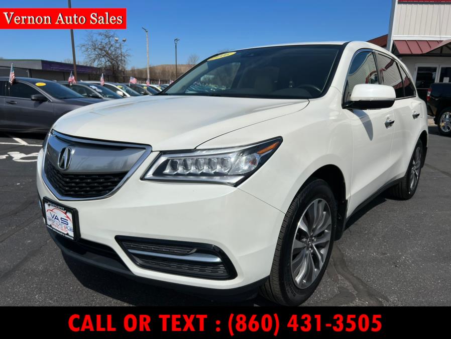 2016 Acura MDX SH-AWD 4dr w/Tech, available for sale in Manchester, Connecticut | Vernon Auto Sale & Service. Manchester, Connecticut