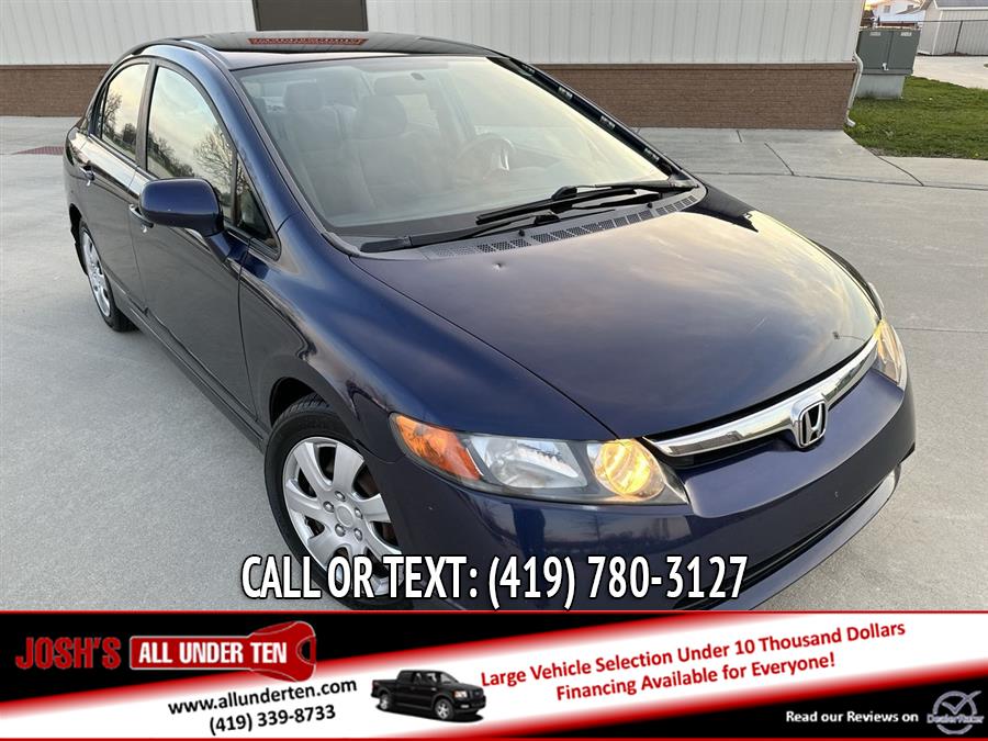 2008 Honda Civic Sdn 4dr Auto LX, available for sale in Elida, Ohio | Josh's All Under Ten LLC. Elida, Ohio 2008 Honda Civic Sdn 4dr Auto LX, available for sale in Elida, Ohio | Josh's All Under Ten LLC. Elida, Ohio