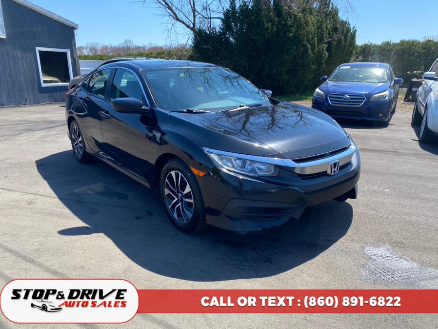 2016 Honda Civic Sedan 4dr Man LX, available for sale in East Windsor, Connecticut | Stop & Drive Auto Sales. East Windsor, Connecticut 2016 Honda Civic Sedan 4dr Man LX, available for sale in East Windsor, Connecticut | Stop & Drive Auto Sales. East Windsor, Connecticut