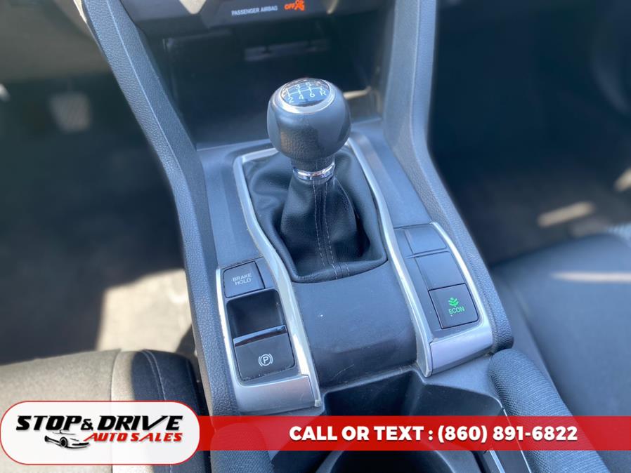 2016 Honda Civic Sedan 4dr Man LX, available for sale in East Windsor, Connecticut | Stop & Drive Auto Sales. East Windsor, Connecticut 2016 Honda Civic Sedan 4dr Man LX, available for sale in East Windsor, Connecticut | Stop & Drive Auto Sales. East Windsor, Connecticut