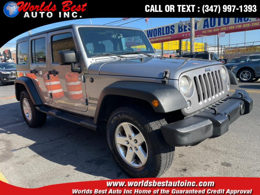 2014 Jeep Wrangler Unlimited 4WD 4dr Sport, available for sale in Brooklyn, New York | Worlds Best Auto Inc. Brooklyn, New York