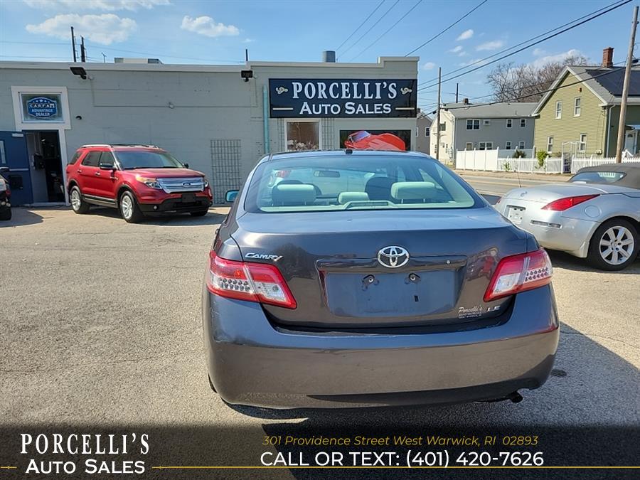 2011 Toyota Camry 4dr Sdn I4 Auto LE (Natl), available for sale in West Warwick, Rhode Island | Porcelli's Auto Sales. West Warwick, Rhode Island 2011 Toyota Camry 4dr Sdn I4 Auto LE (Natl), available for sale in West Warwick, Rhode Island | Porcelli's Auto Sales. West Warwick, Rhode Island