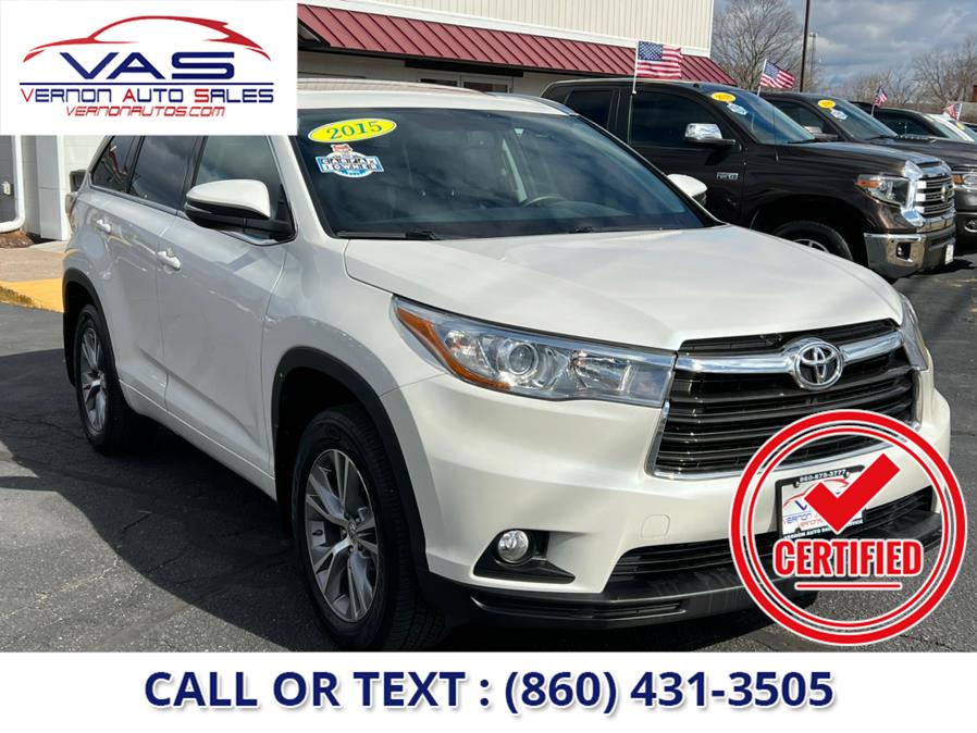 2015 Toyota Highlander AWD 4dr V6 XLE (Natl), available for sale in Manchester, Connecticut | Vernon Auto Sale & Service. Manchester, Connecticut 2015 Toyota Highlander AWD 4dr V6 XLE (Natl), available for sale in Manchester, Connecticut | Vernon Auto Sale & Service. Manchester, Connecticut