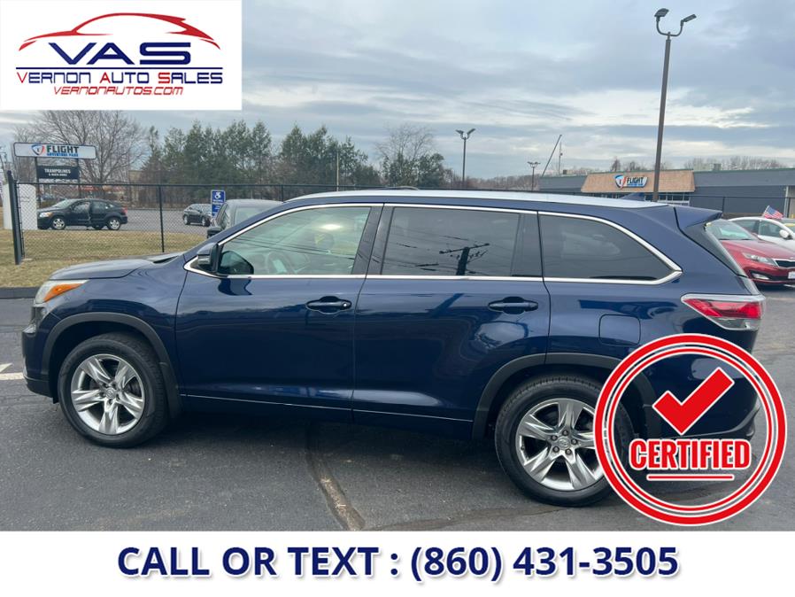 2015 Toyota Highlander AWD 4dr V6 Limited (Natl), available for sale in Manchester, Connecticut | Vernon Auto Sale & Service. Manchester, Connecticut 2015 Toyota Highlander AWD 4dr V6 Limited (Natl), available for sale in Manchester, Connecticut | Vernon Auto Sale & Service. Manchester, Connecticut
