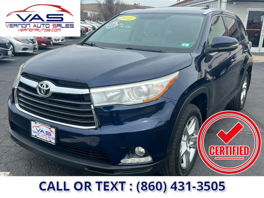 2015 Toyota Highlander AWD 4dr V6 Limited (Natl), available for sale in Manchester, Connecticut | Vernon Auto Sale & Service. Manchester, Connecticut