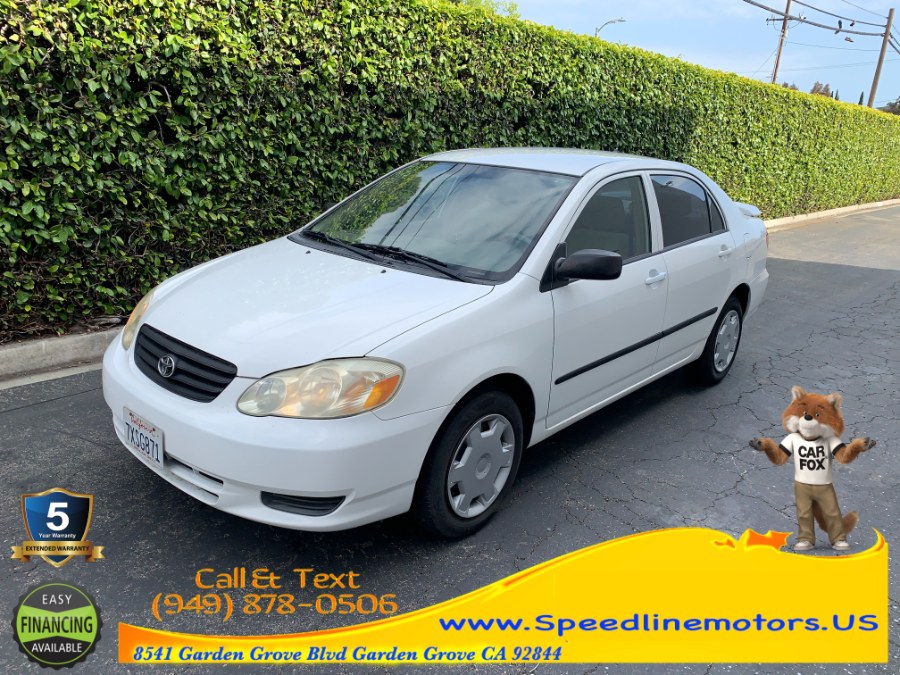 2003 Toyota Corolla 4dr Sdn CE Auto, available for sale in Garden Grove, California | Speedline Motors. Garden Grove, California 2003 Toyota Corolla 4dr Sdn CE Auto, available for sale in Garden Grove, California | Speedline Motors. Garden Grove, California