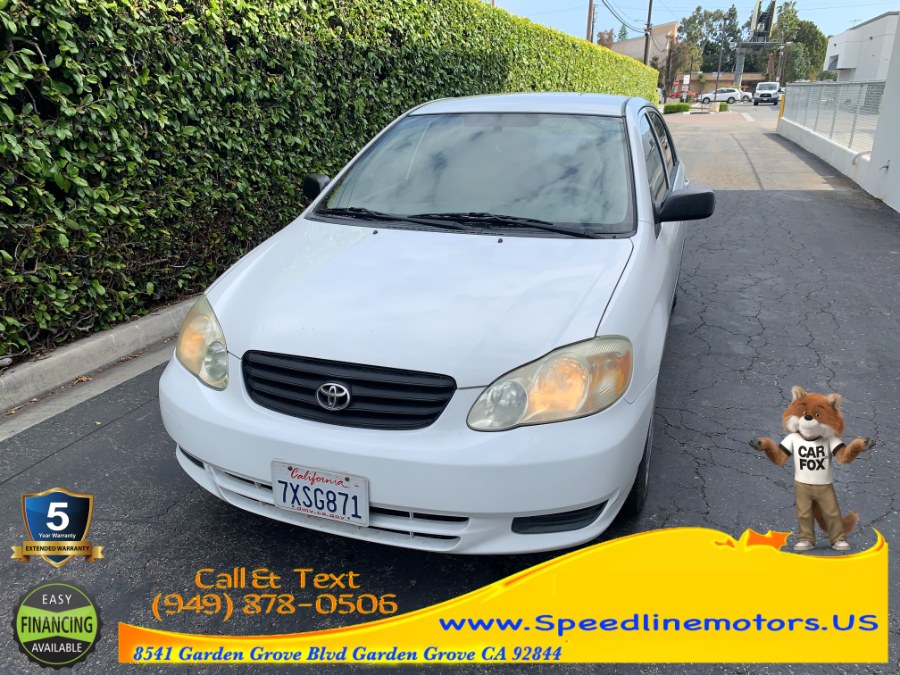 2003 Toyota Corolla 4dr Sdn CE Auto, available for sale in Garden Grove, California | Speedline Motors. Garden Grove, California 2003 Toyota Corolla 4dr Sdn CE Auto, available for sale in Garden Grove, California | Speedline Motors. Garden Grove, California