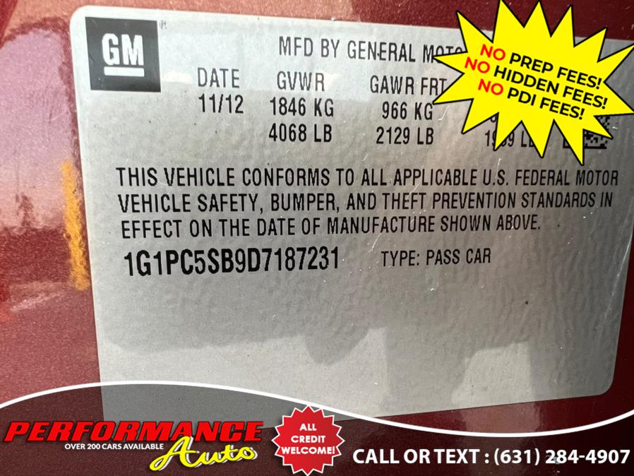 2013 Chevrolet Cruze 4dr Sdn Auto 1LT, available for sale in Bohemia, New York | Performance Auto Inc. Bohemia, New York 2013 Chevrolet Cruze 4dr Sdn Auto 1LT, available for sale in Bohemia, New York | Performance Auto Inc. Bohemia, New York