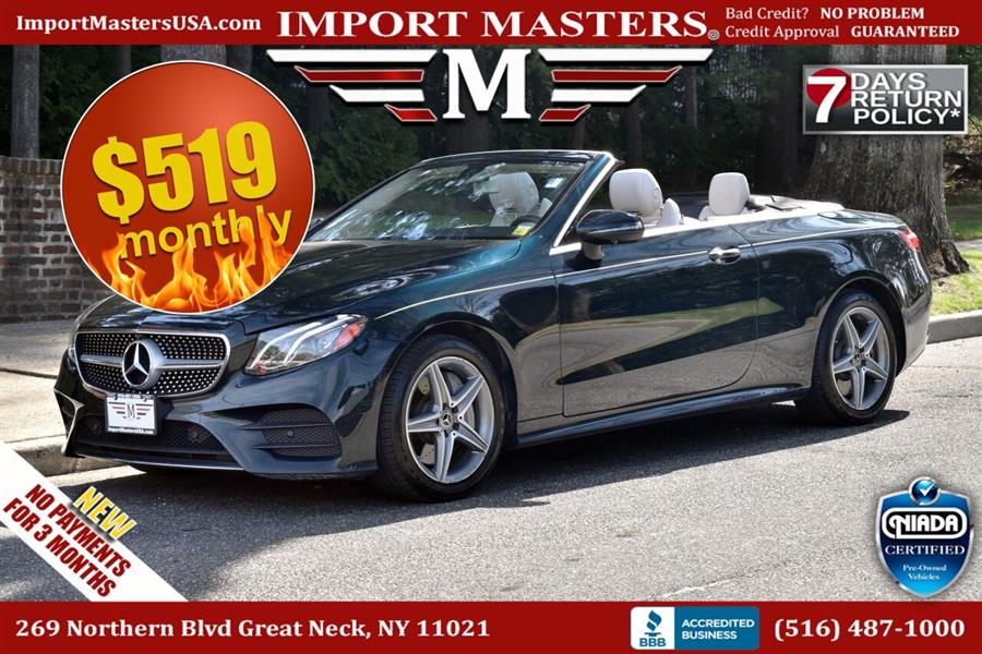 2019 Mercedes-benz E-class E 450 4MATIC AWD 2dr Cabriolet, available for sale in Great Neck, New York | Camy Cars. Great Neck, New York 2019 Mercedes-benz E-class E 450 4MATIC AWD 2dr Cabriolet, available for sale in Great Neck, New York | Camy Cars. Great Neck, New York