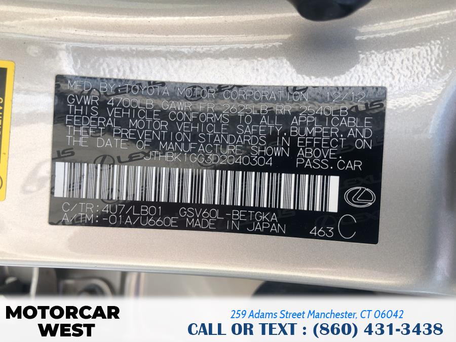 2013 Lexus ES 350 4dr Sdn, available for sale in Manchester, Connecticut | Motorcar West. Manchester, Connecticut 2013 Lexus ES 350 4dr Sdn, available for sale in Manchester, Connecticut | Motorcar West. Manchester, Connecticut