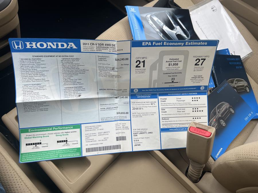 2011 Honda CR-V 4WD 5dr SE, available for sale in South Windsor , Connecticut | Ful-line Auto LLC. South Windsor , Connecticut 2011 Honda CR-V 4WD 5dr SE, available for sale in South Windsor , Connecticut | Ful-line Auto LLC. South Windsor , Connecticut