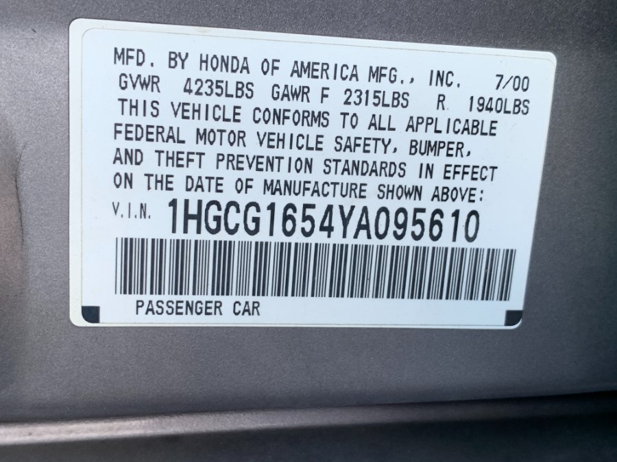 2000 Honda Accord Sdn 4dr Sdn EX Auto V6 W/Leather, available for sale in Garden Grove, California | Speedline Motors. Garden Grove, California 2000 Honda Accord Sdn 4dr Sdn EX Auto V6 W/Leather, available for sale in Garden Grove, California | Speedline Motors. Garden Grove, California