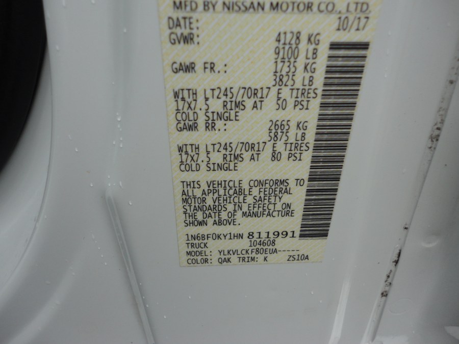 2017 Nissan NV Cargo NV2500 HD Standard Roof V6 S, available for sale in Berlin, Connecticut | International Motorcars llc. Berlin, Connecticut 2017 Nissan NV Cargo NV2500 HD Standard Roof V6 S, available for sale in Berlin, Connecticut | International Motorcars llc. Berlin, Connecticut