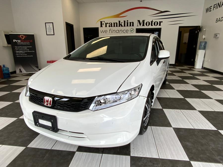 2012 Honda Civic Sdn 4dr Auto LX, available for sale in Hartford, Connecticut | Franklin Motors Auto Sales LLC. Hartford, Connecticut 2012 Honda Civic Sdn 4dr Auto LX, available for sale in Hartford, Connecticut | Franklin Motors Auto Sales LLC. Hartford, Connecticut