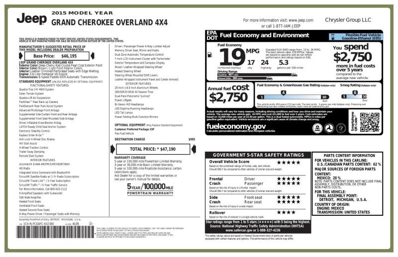 2015 Jeep Grand Cherokee Overland, available for sale in Maple Shade, New Jersey | Car Revolution. Maple Shade, New Jersey 2015 Jeep Grand Cherokee Overland, available for sale in Maple Shade, New Jersey | Car Revolution. Maple Shade, New Jersey