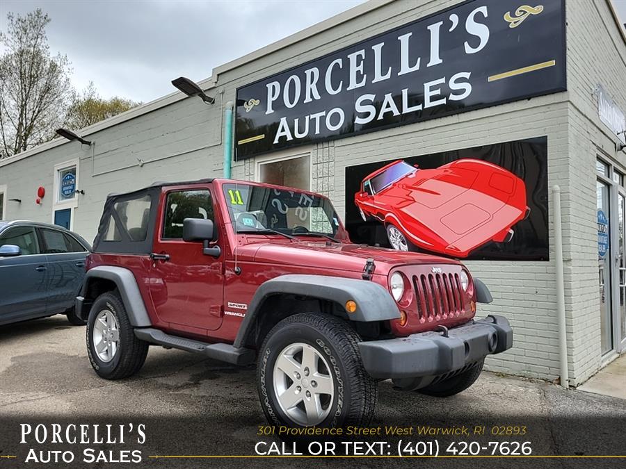 2011 Jeep Wrangler 4WD 2dr Sport, available for sale in West Warwick, Rhode Island | Porcelli's Auto Sales. West Warwick, Rhode Island 2011 Jeep Wrangler 4WD 2dr Sport, available for sale in West Warwick, Rhode Island | Porcelli's Auto Sales. West Warwick, Rhode Island