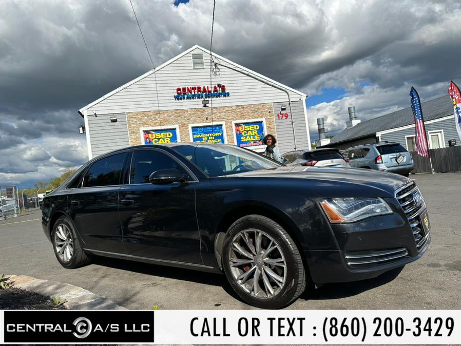 2013 Audi A8 L 4dr Sdn 3.0L, available for sale in East Windsor, Connecticut | Central A/S LLC. East Windsor, Connecticut 2013 Audi A8 L 4dr Sdn 3.0L, available for sale in East Windsor, Connecticut | Central A/S LLC. East Windsor, Connecticut