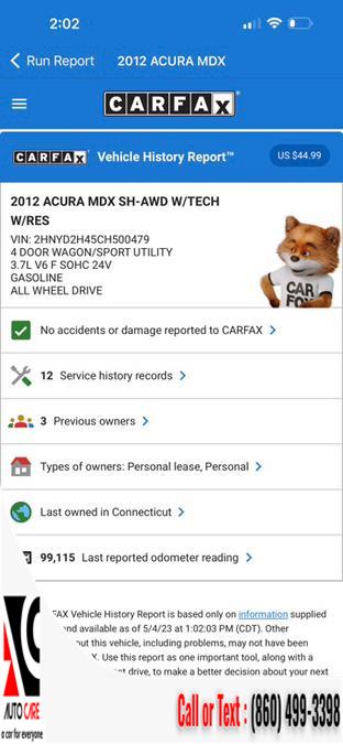 2012 Acura MDX AWD 4dr Tech/Entertainment Pkg, available for sale in Vernon , Connecticut | Auto Care Motors. Vernon , Connecticut 2012 Acura MDX AWD 4dr Tech/Entertainment Pkg, available for sale in Vernon , Connecticut | Auto Care Motors. Vernon , Connecticut