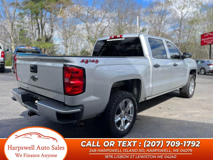 2018 Chevrolet Silverado 1500 4WD Crew Cab 143.5" Custom, available for sale in Harpswell, Maine | Harpswell Auto Sales Inc. Harpswell, Maine 2018 Chevrolet Silverado 1500 4WD Crew Cab 143.5" Custom, available for sale in Harpswell, Maine | Harpswell Auto Sales Inc. Harpswell, Maine