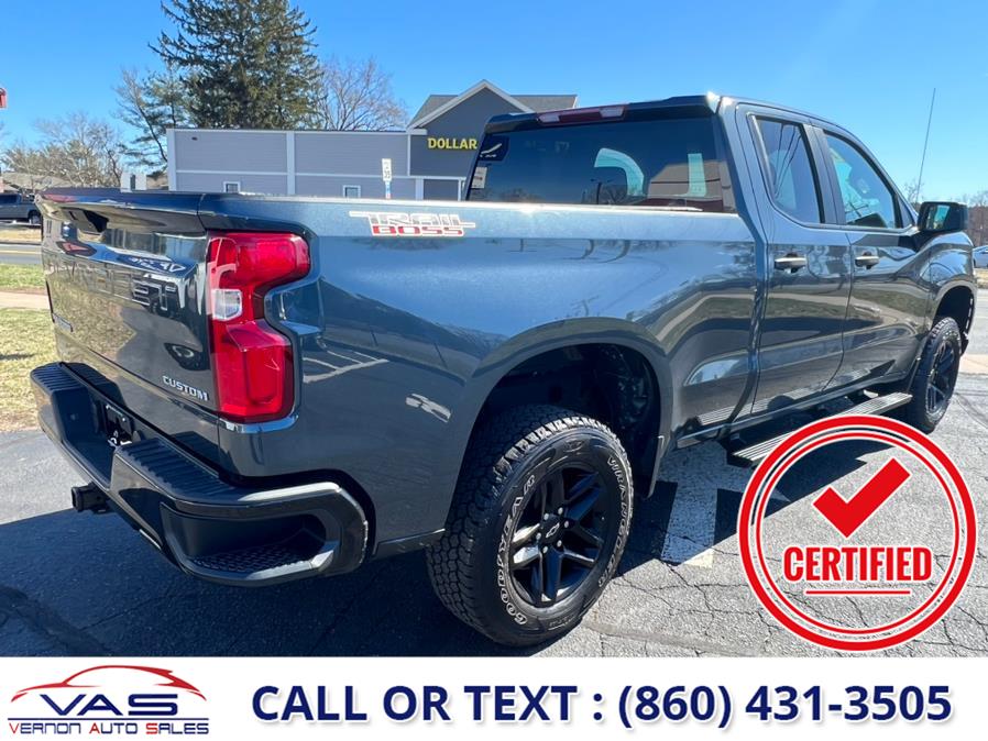 2019 Chevrolet Silverado 1500 4WD Double Cab 147" Custom Trail Boss, available for sale in Manchester, Connecticut | Vernon Auto Sale & Service. Manchester, Connecticut 2019 Chevrolet Silverado 1500 4WD Double Cab 147" Custom Trail Boss, available for sale in Manchester, Connecticut | Vernon Auto Sale & Service. Manchester, Connecticut