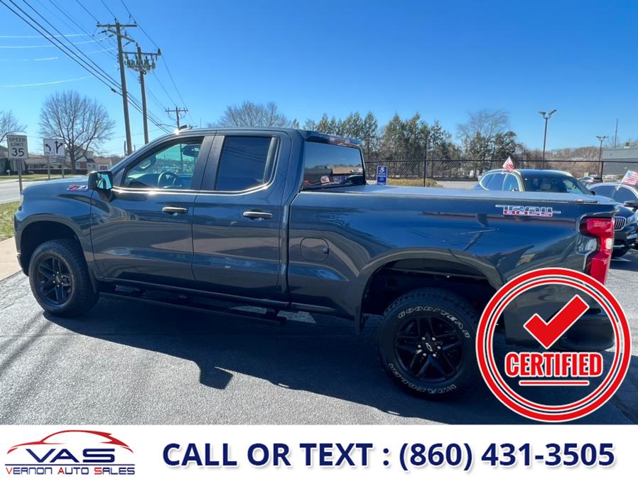 2019 Chevrolet Silverado 1500 4WD Double Cab 147" Custom Trail Boss, available for sale in Manchester, Connecticut | Vernon Auto Sale & Service. Manchester, Connecticut 2019 Chevrolet Silverado 1500 4WD Double Cab 147" Custom Trail Boss, available for sale in Manchester, Connecticut | Vernon Auto Sale & Service. Manchester, Connecticut