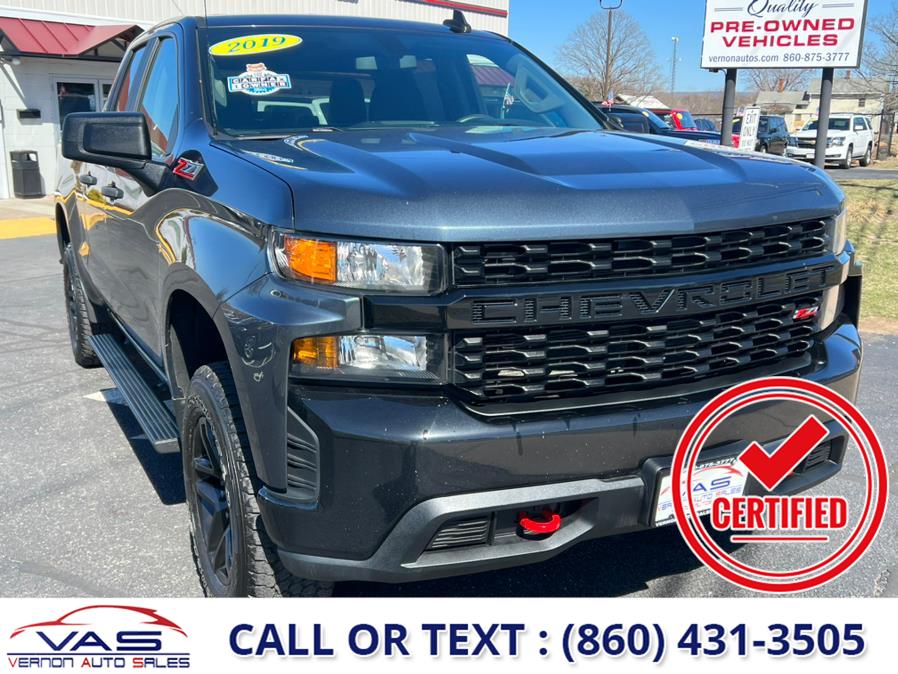 2019 Chevrolet Silverado 1500 4WD Double Cab 147" Custom Trail Boss, available for sale in Manchester, Connecticut | Vernon Auto Sale & Service. Manchester, Connecticut 2019 Chevrolet Silverado 1500 4WD Double Cab 147" Custom Trail Boss, available for sale in Manchester, Connecticut | Vernon Auto Sale & Service. Manchester, Connecticut