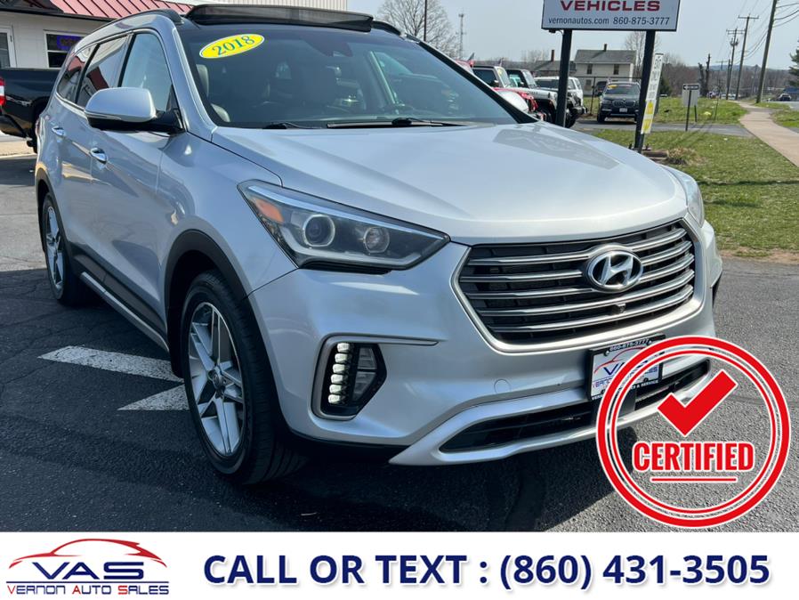 2018 Hyundai Santa Fe Limited Ultimate 3.3L Auto AWD, available for sale in Manchester, Connecticut | Vernon Auto Sale & Service. Manchester, Connecticut 2018 Hyundai Santa Fe Limited Ultimate 3.3L Auto AWD, available for sale in Manchester, Connecticut | Vernon Auto Sale & Service. Manchester, Connecticut