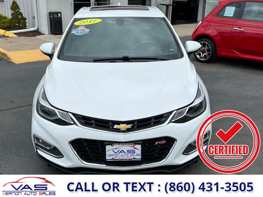2017 Chevrolet Cruze 4dr HB 1.4L LT w/1SD, available for sale in Manchester, Connecticut | Vernon Auto Sale & Service. Manchester, Connecticut 2017 Chevrolet Cruze 4dr HB 1.4L LT w/1SD, available for sale in Manchester, Connecticut | Vernon Auto Sale & Service. Manchester, Connecticut
