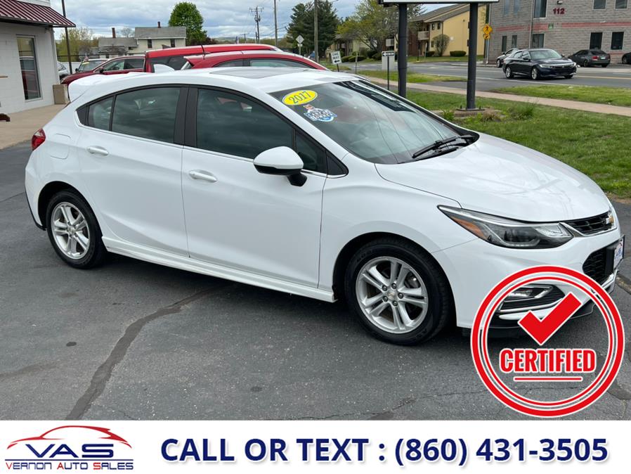 2017 Chevrolet Cruze 4dr HB 1.4L LT w/1SD, available for sale in Manchester, Connecticut | Vernon Auto Sale & Service. Manchester, Connecticut 2017 Chevrolet Cruze 4dr HB 1.4L LT w/1SD, available for sale in Manchester, Connecticut | Vernon Auto Sale & Service. Manchester, Connecticut